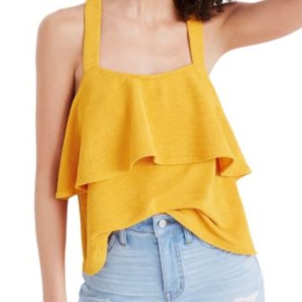 Madewell Yellow Tiered Tank Top